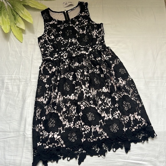 NWT Ricki’s Crochet Lace Fit and Flare Dress - Picture 4 of 9